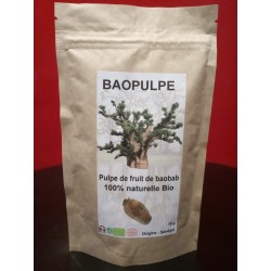 75 gr. de pulpe Bio de fruit de baobab